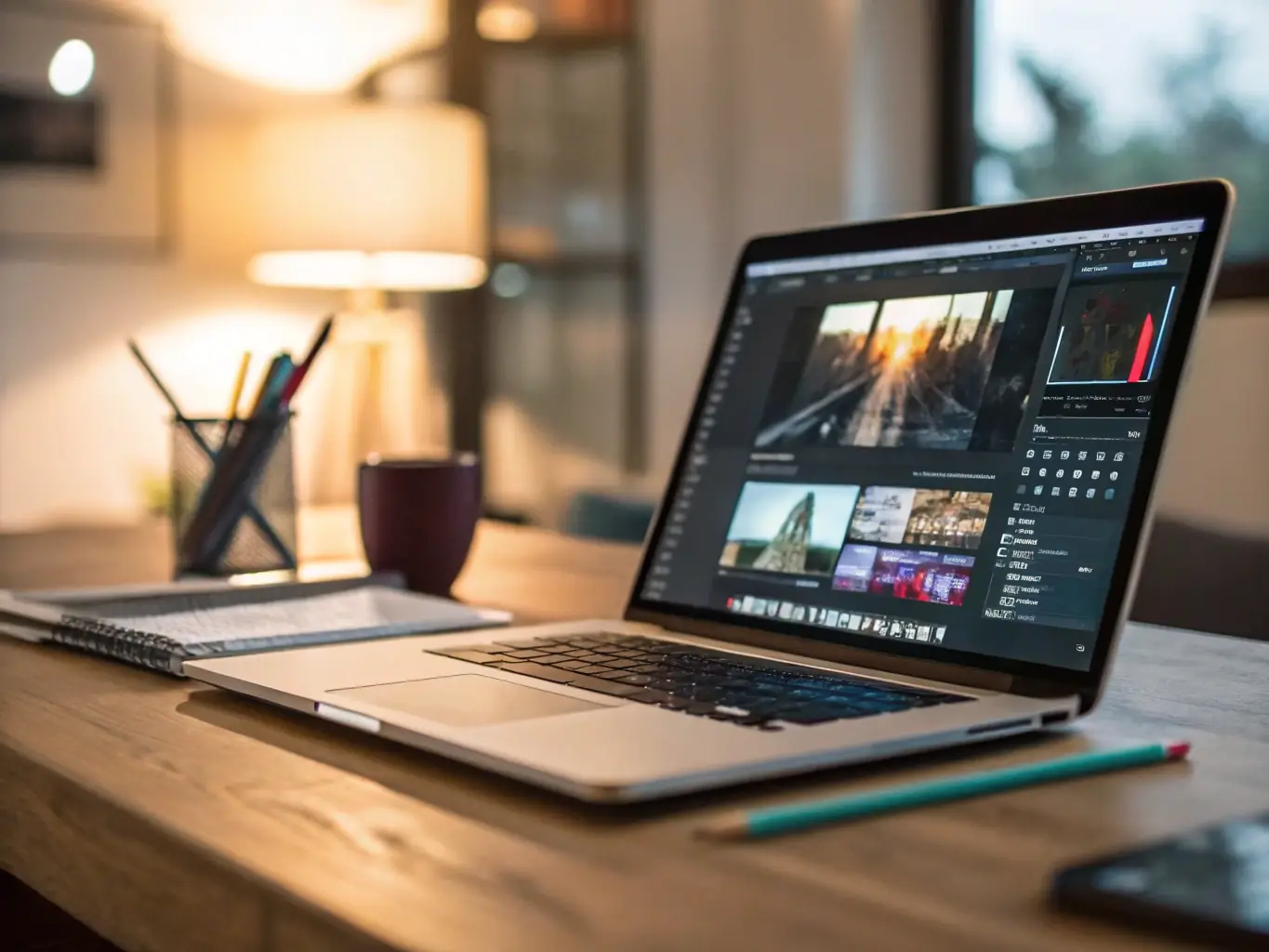 A visually appealing image showcasing a laptop displaying low-quality, unengaging content, contrasted with a vibrant, professional video, representing the difference in ROI.